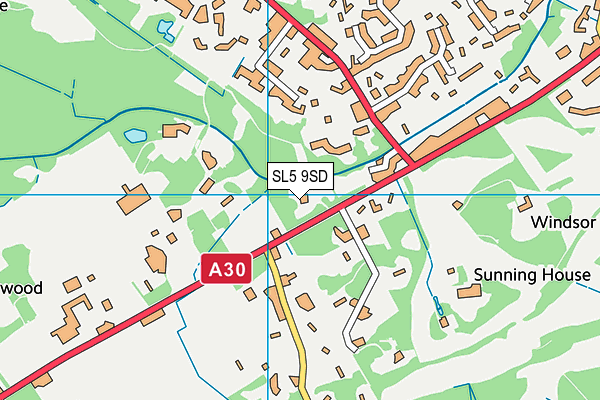 SL5 9SD map - OS VectorMap District (Ordnance Survey)