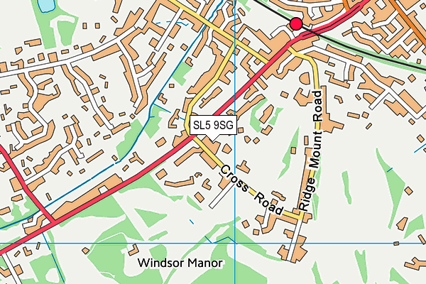 SL5 9SG map - OS VectorMap District (Ordnance Survey)