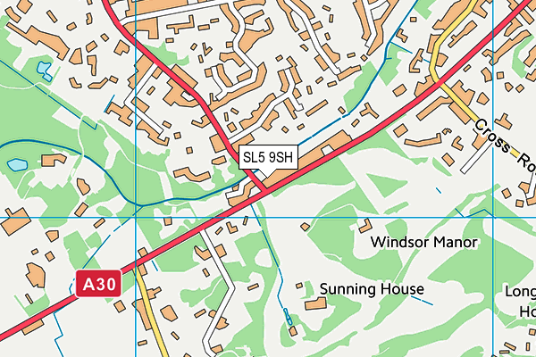 SL5 9SH map - OS VectorMap District (Ordnance Survey)