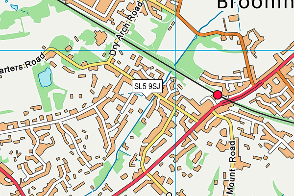 SL5 9SJ map - OS VectorMap District (Ordnance Survey)