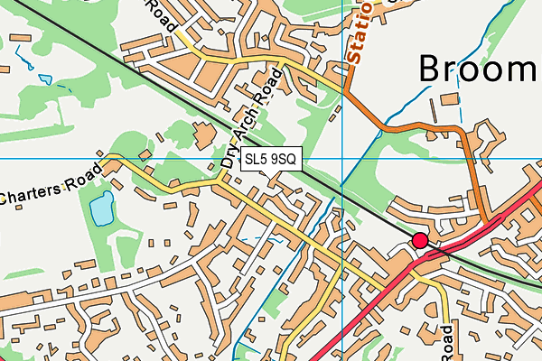 SL5 9SQ map - OS VectorMap District (Ordnance Survey)