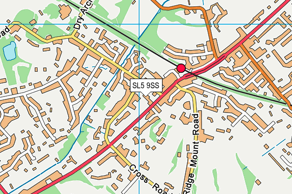 SL5 9SS map - OS VectorMap District (Ordnance Survey)