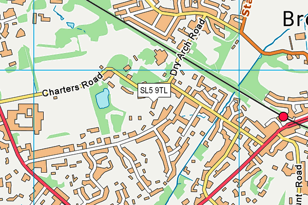 SL5 9TL map - OS VectorMap District (Ordnance Survey)