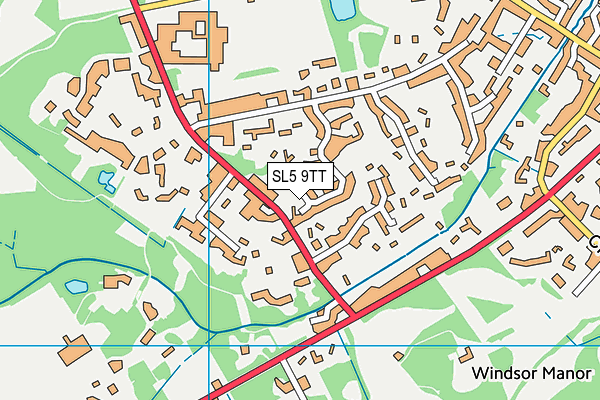 SL5 9TT map - OS VectorMap District (Ordnance Survey)