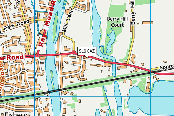 SL6 0AZ map - OS VectorMap District (Ordnance Survey)