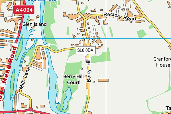 SL6 0DA map - OS VectorMap District (Ordnance Survey)