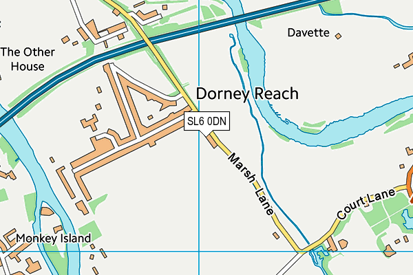 SL6 0DN map - OS VectorMap District (Ordnance Survey)