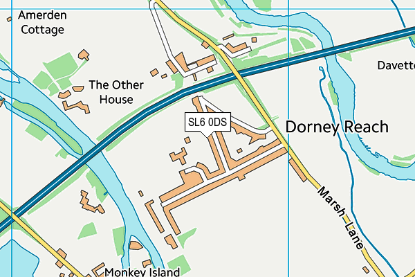 SL6 0DS map - OS VectorMap District (Ordnance Survey)