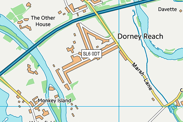 SL6 0DT map - OS VectorMap District (Ordnance Survey)
