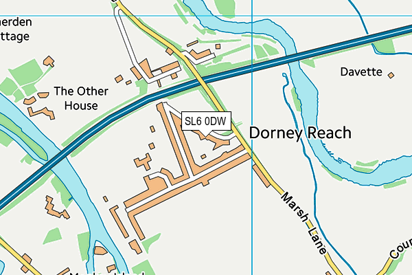 SL6 0DW map - OS VectorMap District (Ordnance Survey)