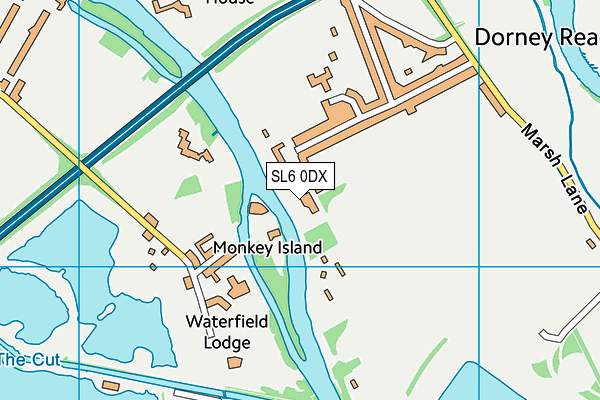 SL6 0DX map - OS VectorMap District (Ordnance Survey)