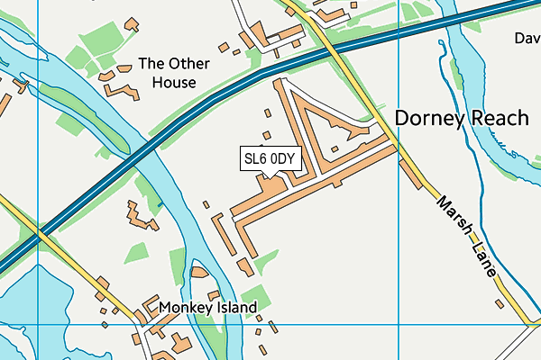 Dorney School map (SL6 0DY) - OS VectorMap District (Ordnance Survey)