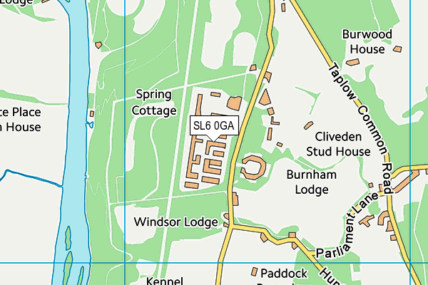 SL6 0GA map - OS VectorMap District (Ordnance Survey)