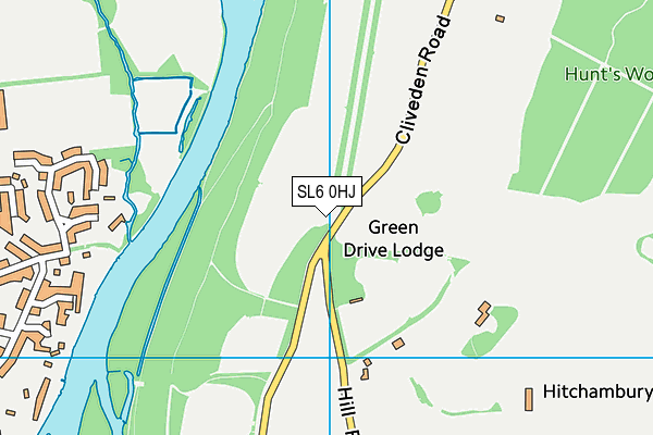 SL6 0HJ map - OS VectorMap District (Ordnance Survey)