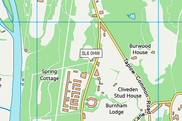 SL6 0HW map - OS VectorMap District (Ordnance Survey)