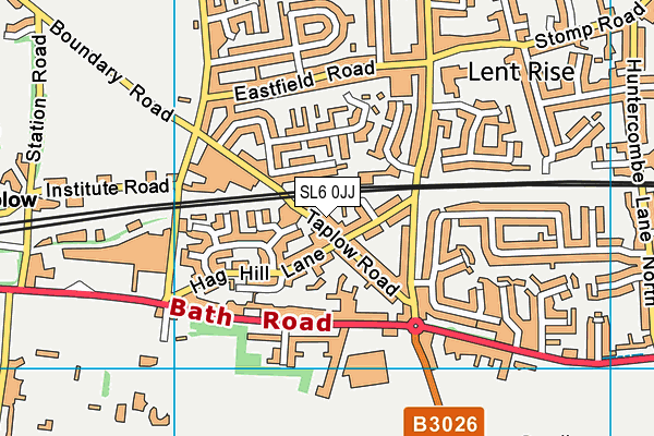 SL6 0JJ map - OS VectorMap District (Ordnance Survey)