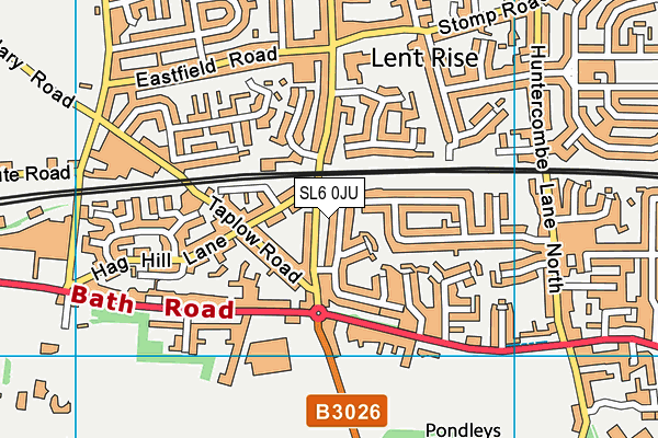 SL6 0JU map - OS VectorMap District (Ordnance Survey)