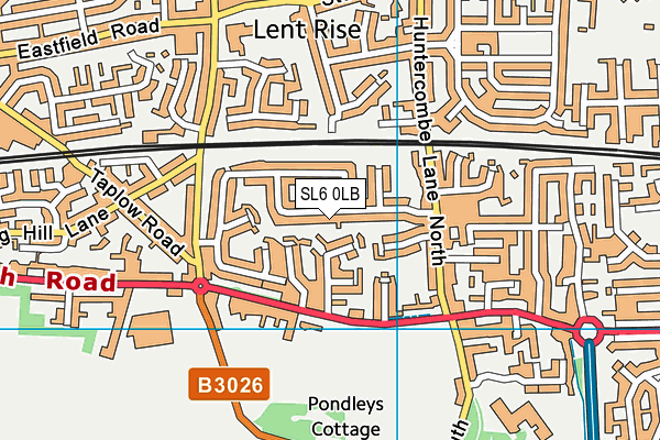 SL6 0LB map - OS VectorMap District (Ordnance Survey)