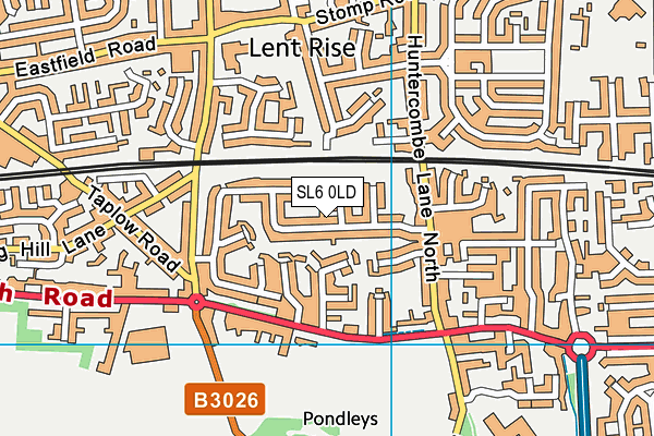 SL6 0LD map - OS VectorMap District (Ordnance Survey)