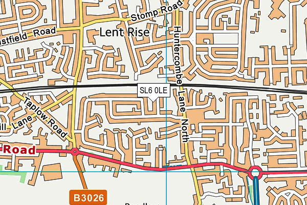 SL6 0LE map - OS VectorMap District (Ordnance Survey)