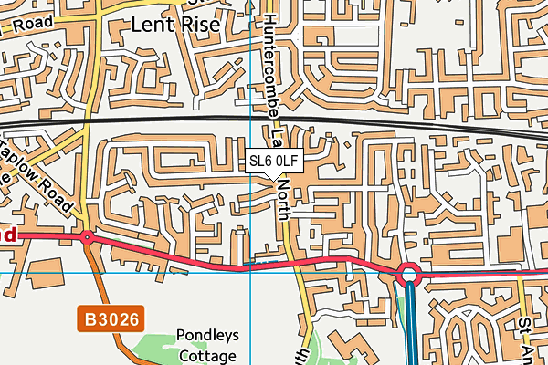 SL6 0LF map - OS VectorMap District (Ordnance Survey)