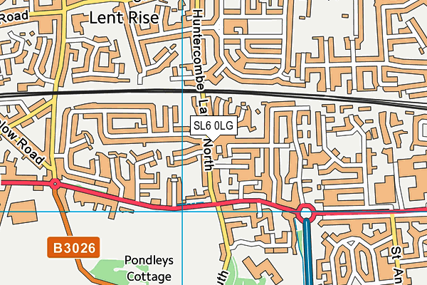 SL6 0LG map - OS VectorMap District (Ordnance Survey)