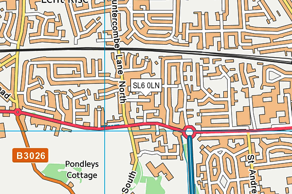 SL6 0LN map - OS VectorMap District (Ordnance Survey)