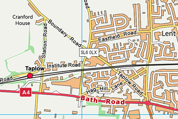 SL6 0LX map - OS VectorMap District (Ordnance Survey)