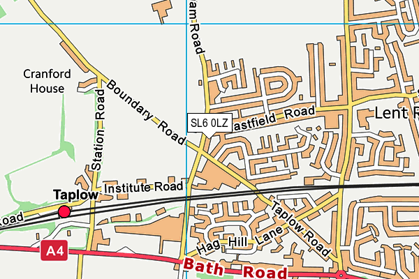 SL6 0LZ map - OS VectorMap District (Ordnance Survey)