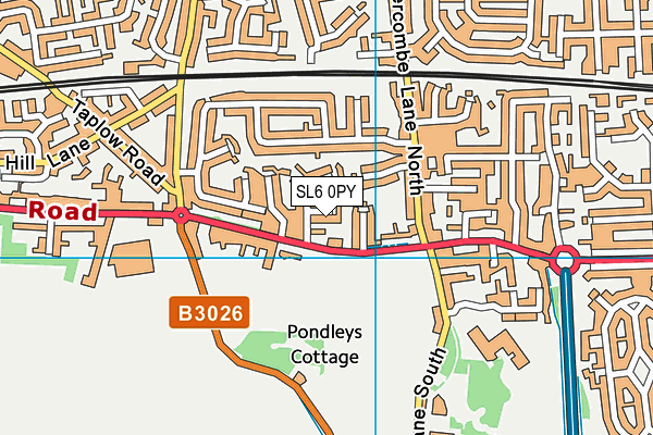SL6 0PY map - OS VectorMap District (Ordnance Survey)