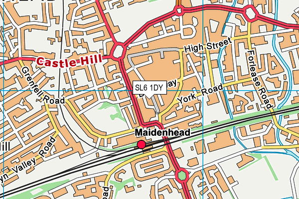 SL6 1DY map - OS VectorMap District (Ordnance Survey)