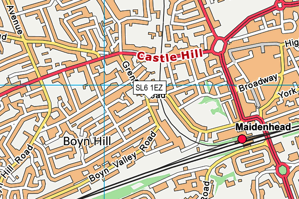 SL6 1EZ map - OS VectorMap District (Ordnance Survey)