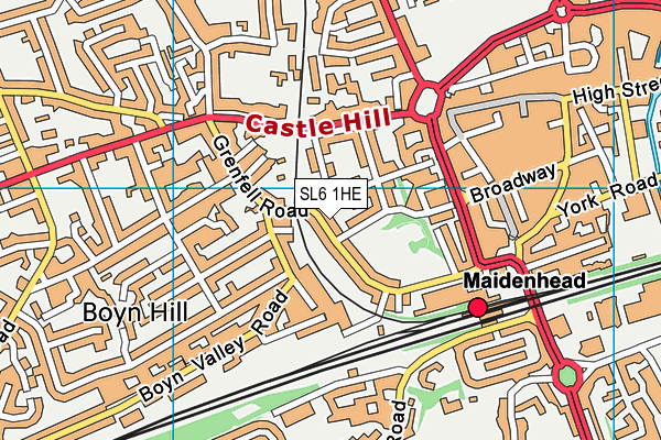 SL6 1HE map - OS VectorMap District (Ordnance Survey)