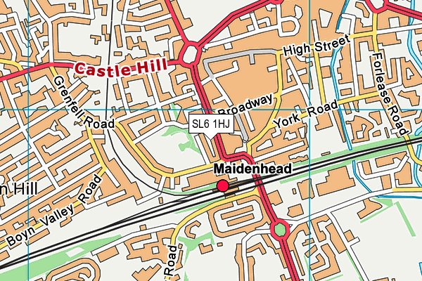David Lloyd (Maidenhead) map (SL6 1HJ) - OS VectorMap District (Ordnance Survey)