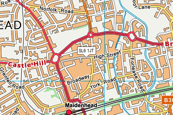 SL6 1JT map - OS VectorMap District (Ordnance Survey)