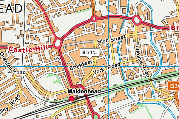 SL6 1NJ map - OS VectorMap District (Ordnance Survey)