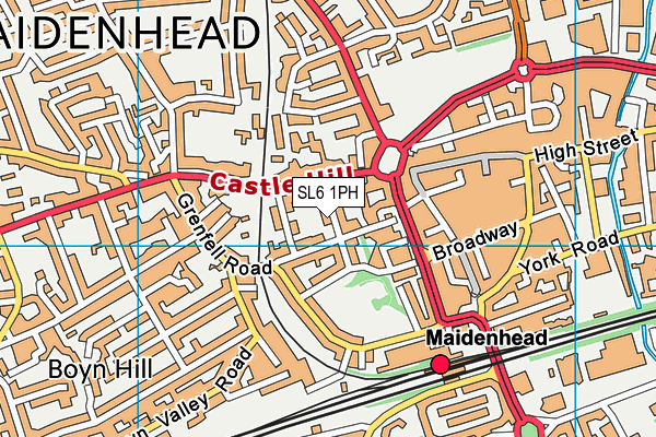 SL6 1PH map - OS VectorMap District (Ordnance Survey)