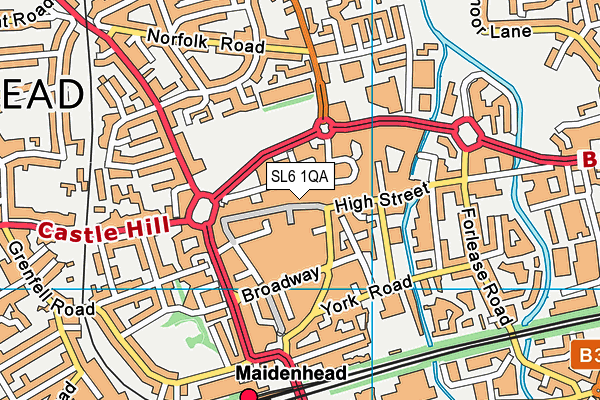 SL6 1QA map - OS VectorMap District (Ordnance Survey)