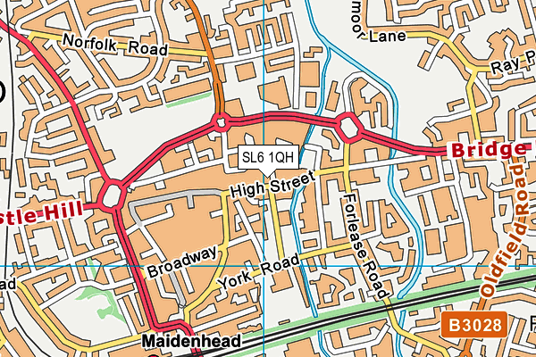 SL6 1QH map - OS VectorMap District (Ordnance Survey)