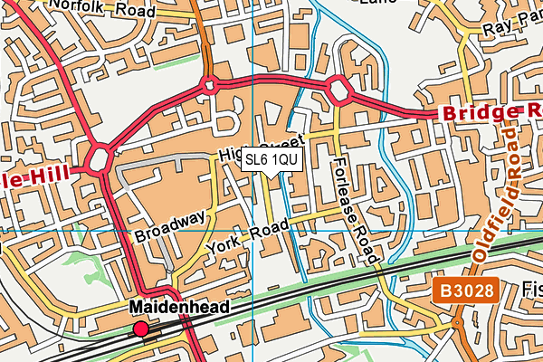 SL6 1QU map - OS VectorMap District (Ordnance Survey)