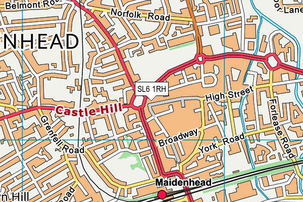 SL6 1RH map - OS VectorMap District (Ordnance Survey)