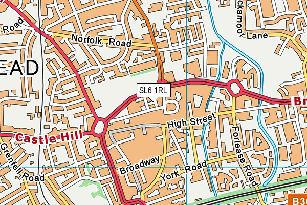 SL6 1RL map - OS VectorMap District (Ordnance Survey)