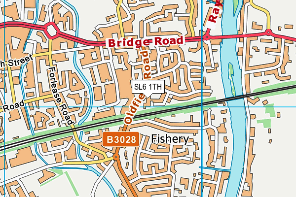 SL6 1TH map - OS VectorMap District (Ordnance Survey)