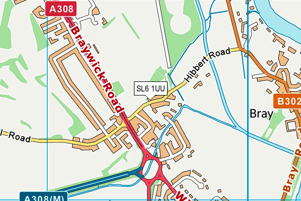 Braywick Court School map (SL6 1UU) - OS VectorMap District (Ordnance Survey)