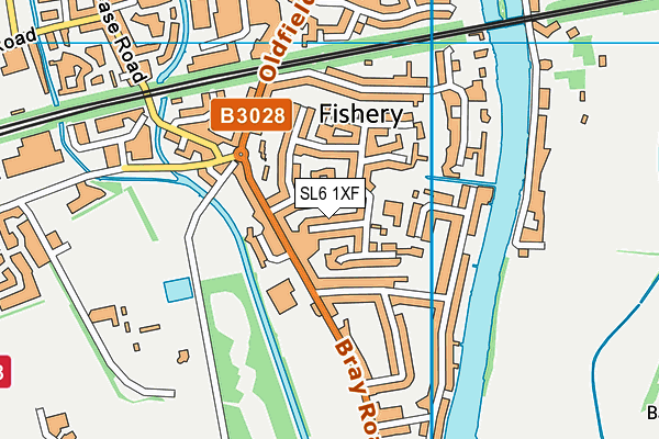 SL6 1XF map - OS VectorMap District (Ordnance Survey)