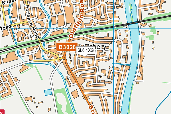 SL6 1XG map - OS VectorMap District (Ordnance Survey)
