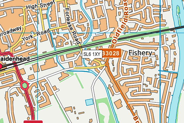 SL6 1XY map - OS VectorMap District (Ordnance Survey)
