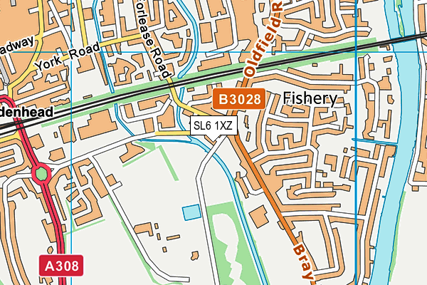 SL6 1XZ map - OS VectorMap District (Ordnance Survey)