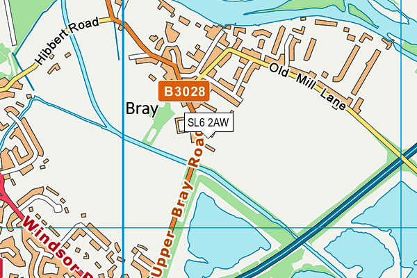 SL6 2AW map - OS VectorMap District (Ordnance Survey)
