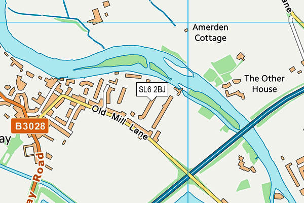 SL6 2BJ map - OS VectorMap District (Ordnance Survey)